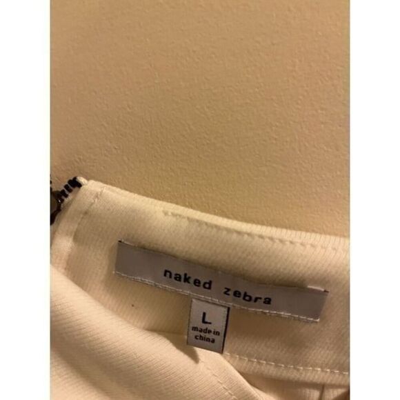 Naked Zebra Womens Size Large Ivory Wrap Tie Waist - Picture 4 of 4